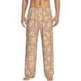 thumbnail image 1 of Easygdp Cute Bee Men's Pajama Pant, Sleep Elastic Waistband Lounge Pants - Medium, 1 of 1