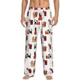thumbnail image 1 of Easygdp Cute Cat And Christmas Gift Men's Pajama Pant, Sleep Elastic Waistband Lounge Pants - X-Large, 1 of 9