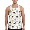 thumbnail image 1 of Easygdp Cute Cat Men's Tank Top, Sleeveless Muscle T Shirts, Breathable, Quick-Dry, Loose for Gym, Running, Fitness - Medium, 1 of 9