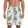 thumbnail image 1 of Easygdp Cute Colorful Animal Men's Short Pajama Pants, Sleep Shorts, Household Pants, Casual Pants with Pockets - 4X-Large, 1 of 9