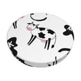 thumbnail image 1 of Easygdp Cute Cow And Milk Stains Easy To Install Bar Chair Cover&Cound Chair Cover&Elastic Stool Cover, Washable&Bottom With Elastic Edge - 14 Inch, 1 of 7