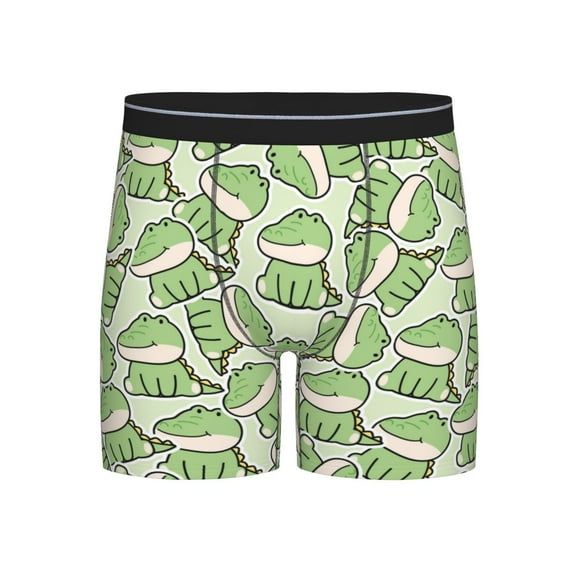 Easygdp Cute Crocodile Men's Boxer Briefs Men’s Underwear Boxer Briefs for Men