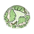 thumbnail image 1 of Easygdp Cute Crocodile Shower Caps for Women, Double Waterproof Layers Shower Cap, Quick Drying Bath Hair Cap Reusable, 1 of 9