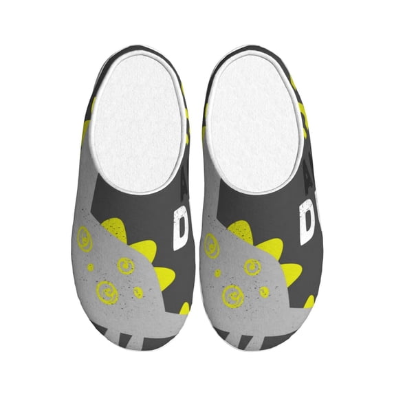 Easygdp Cute Dinosaur Slippers for Women Mens Winter Warm Home Slippers Plush Slip on House Slippers for Indoor Outdoor Shoes-13