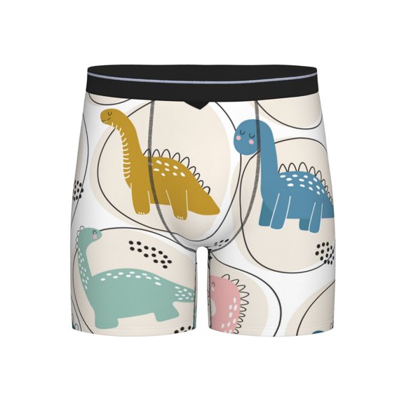 Easygdp Cute Dinosaurs Men's Boxer Briefs Men’s Underwear Boxer Briefs for Men