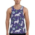 thumbnail image 1 of Easygdp Cute Dog Men's Tank Top, Sleeveless Muscle T Shirts, Breathable, Quick-Dry, Loose for Gym, Running, Fitness - Medium, 1 of 9