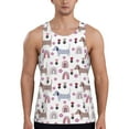 thumbnail image 1 of Easygdp Cute Dog Men's Tank Top, Sleeveless Muscle T Shirts, Breathable, Quick-Dry, Loose for Gym, Running, Fitness - XX-Large, 1 of 9