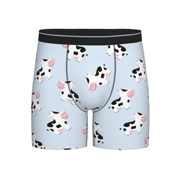 Easygdp Cute Farm Cow Men's Boxer Briefs Men’s Underwear Boxer Briefs for Men