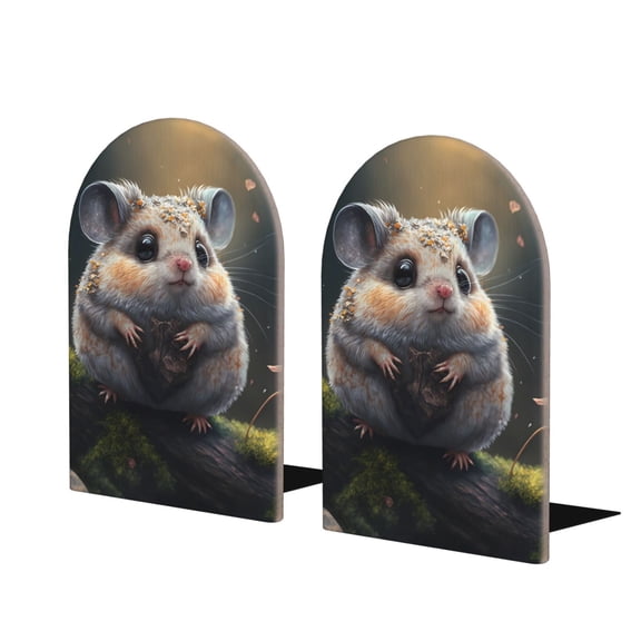 Easygdp Cute Fat Ball Branch 2 Pcs Bookend Large Capacity Office Book Ends for Home Office Library School Study Decoration