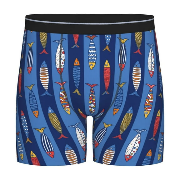Easygdp Cute Fish Men's Boxer Briefs Men’s Underwear Boxer Briefs for Men