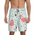 thumbnail image 1 of Easygdp Cute Flamingo Men's Short Pajama Pants, Sleep Shorts, Household Pants, Casual Pants with Pockets - 4X-Large, 1 of 9