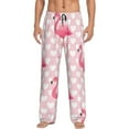 thumbnail image 1 of Easygdp Cute Flamingo with Heart Men's Pajama Pant, Sleep Elastic Waistband Lounge Pants - X-Large, 1 of 9