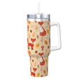 Easygdp Cute Foxes Insulated Stainless Steel Hot/Cold Coffee Cup Travel
