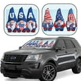 thumbnail image 1 of Easygdp Cute Gnomes In Usa1 2 Pcs Windshield Sun Shade,Foldable Car Front Window Sun Shade Protection,Blocks Heat And Sunlight,Car Interior Accessories - Small, 1 of 7