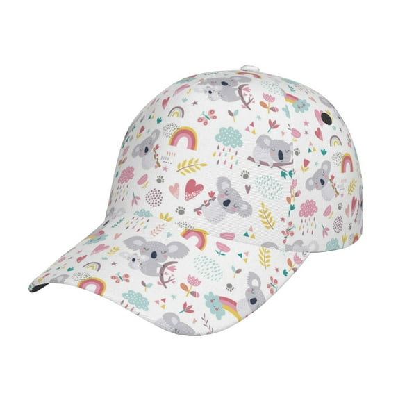 Easygdp Cute Koala Baseball Cap with Adjustable Buckle – Lightweight, Breathable, Sweat-Absorbent Hat for Outdoor Activities, Sports, and Casual Wear