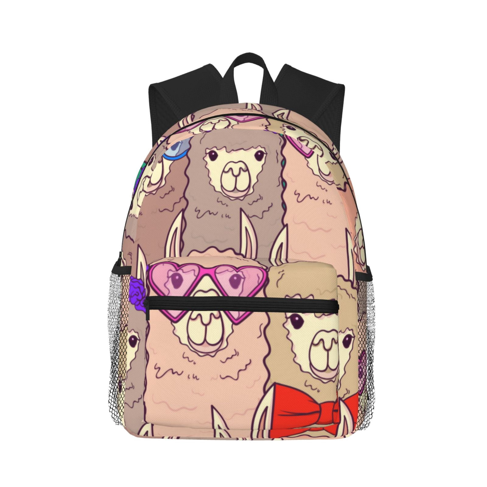 Easygdp Cute Lamas Casual Laptop Backpack, Large Capacity Schoolpack ...