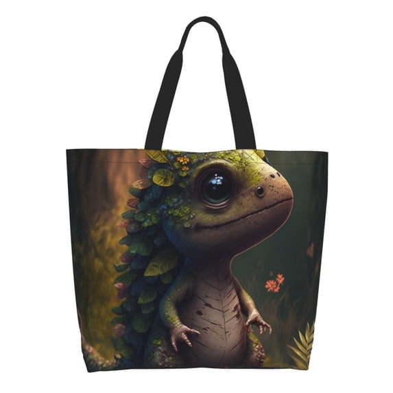 Easygdp Cute Leaf Animal Tote Bags for Women,Women Travel Shoulder Bags Handbags,Big Capacity Shopping Work Bag