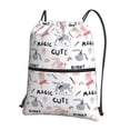 thumbnail image 1 of Easygdp Cute Magic Bunny Drawstring Backpack Gym Bag,Sport Gym Sackpack,Gym Sack with Side Pocket for Men Women, 1 of 6