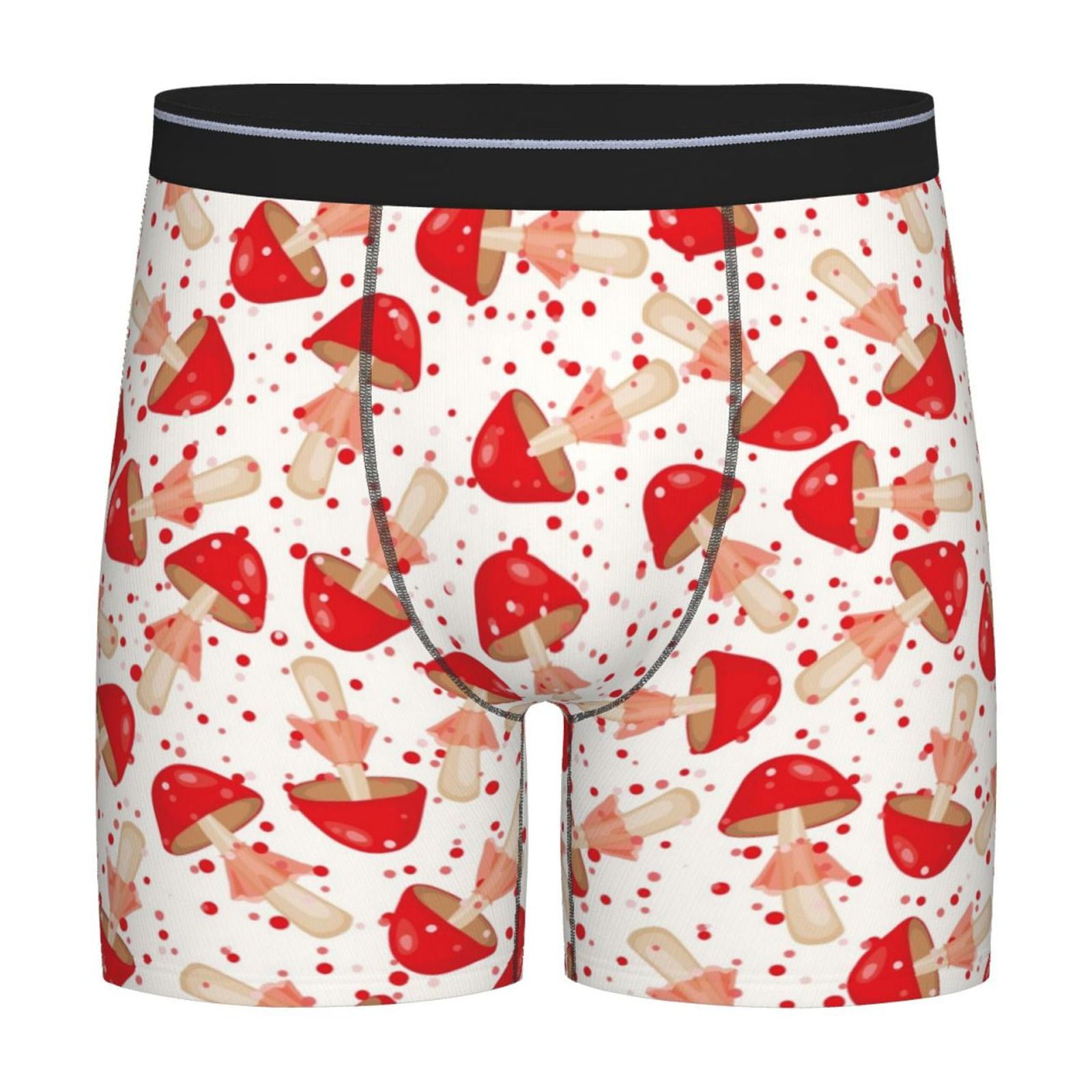 Easygdp Cute Mushroom Men's Boxer Briefs Men’s Underwear Boxer Briefs