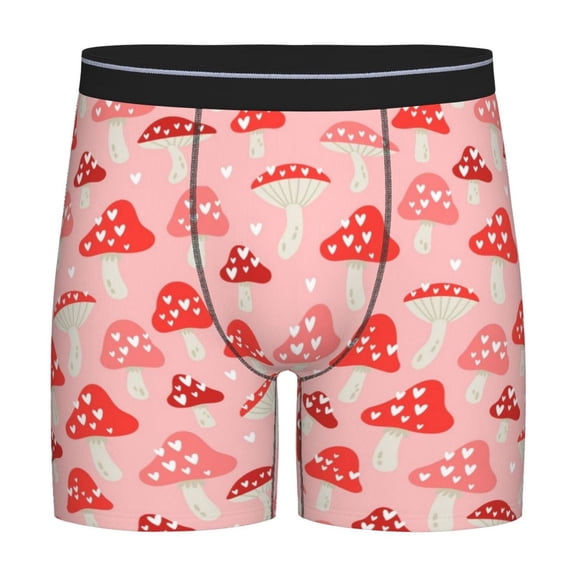 Easygdp Cute Mushroom1 Men's Boxer Briefs Men’s Underwear Boxer Briefs for Men