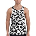 thumbnail image 1 of Easygdp Cute Panda (3) Men's Tank Top, Sleeveless Muscle T Shirts, Breathable, Quick-Dry, Loose for Gym, Running, Fitness - 3X-Large, 1 of 9