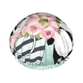 thumbnail image 1 of Easygdp Cute Panda Shower Caps for Women, Double Waterproof Layers Shower Cap, Quick Drying Bath Hair Cap Reusable, 1 of 9