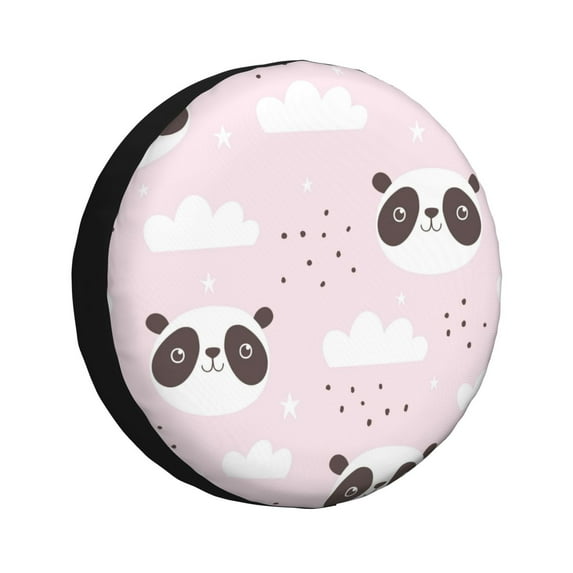 Easygdp Cute Panda Wheel Sun Guard, Spare Tire Cover,Universal Trailer Suv Truck Camper Travel,Easy To Install And Remove -17 Inch