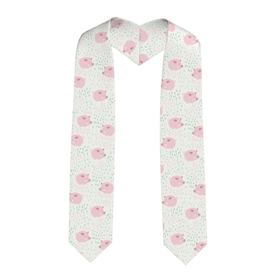 Easygdp Cute Pigs Unisex Adult Graduation Stole Shawl 36" Long for Academic Commencements Shawl-Sharp Corner