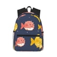 thumbnail image 1 of Easygdp Cute Puffer Fish Casual Laptop Backpack, Large Capacity Schoolpack for School, Travel, Business, 1 of 8