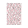 thumbnail image 1 of Easygdp Cute Rabbit Golf Towel 24x16in for Men and Women with Carabiner Clip for Easy Attachment, 1 of 8