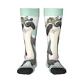 thumbnail image 1 of Easygdp Cute Raccoon Soccer Socks Sport Knee High Socks Calf Compression Athletic Socks for Men and Women, 1 of 9