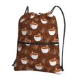 thumbnail image 1 of Easygdp Sloths Need More Coffee Drawstring Backpack Gym Bag,Sport Gym Sackpack,Gym Sack with Side Pocket for Men Women, 1 of 6