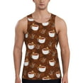 thumbnail image 1 of Easygdp Cute Sloths Bear Relaxing In Coffee Cup Men's Tank Top, Sleeveless Muscle T Shirts, Breathable, Quick-Dry, Loose for Gym, Running, Fitness - Large, 1 of 9