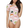 thumbnail image 1 of Easygdp Cute Sushi Women'S Waist-Cinching Short-Sleeved Onesie, Olastic Onesiet,Snaps At Bottom,Easy To Put On And Take Off - Xx-Large, 1 of 9