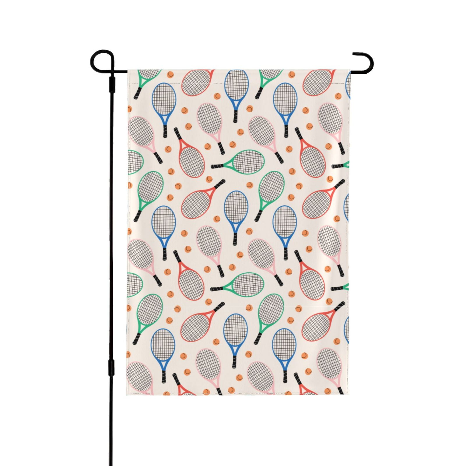 Easygdp Cute Tennis Racket Garden Flag Yard Flag Welcome Flag, Double ...