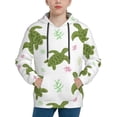 thumbnail image 1 of Easygdp Cute Turtle Boys Hoodie Kids Sweatshirt Youth Pullover With Hood-Large, 1 of 6