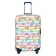 thumbnail image 1 of Easygdp Cute Unicorn Double-Sided Printed Elastic Suitcase Protective Cover,Invisible Zipper, Business Trip Luggage Cases,Washable And Resistant To Falling -Large, 1 of 9