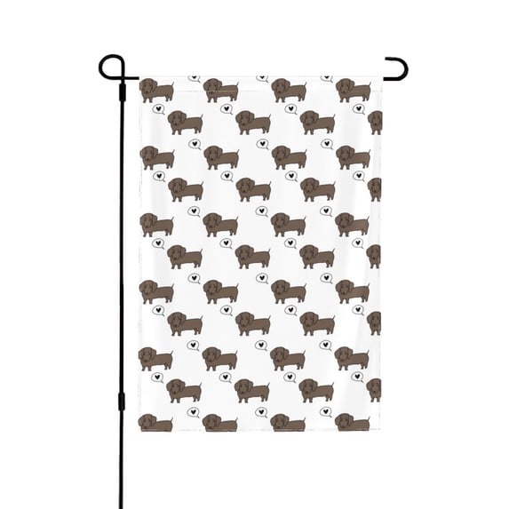 Easygdp Dachshund Dog Garden Flag Yard Flag Welcome Flag, Double-Sided, Weather Resistant for Outdoor Decor - 28"x40"