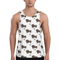 thumbnail image 1 of Easygdp Dachshund Dog Men's Tank Top, Sleeveless Muscle T Shirts, Breathable, Quick-Dry, Loose for Gym, Running, Fitness - 4X-Large, 1 of 9