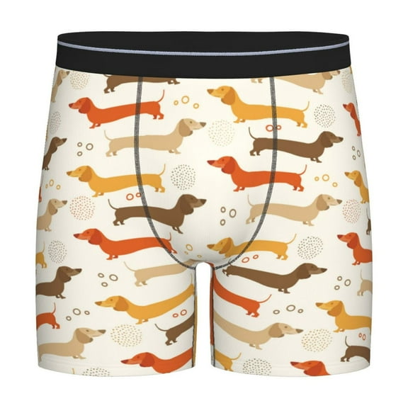 Easygdp Dachshund Men's Boxer Briefs Men’s Underwear Boxer Briefs for Men