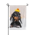 thumbnail image 1 of Easygdp Dachshund Sitting in Bathtub Garden Flag Yard Flag Welcome Flag, Double-Sided, Weather Resistant for Outdoor Decor - 12.5"x18", 1 of 9