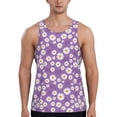 thumbnail image 1 of Easygdp Daisies Flowers Men's Tank Top, Sleeveless Muscle T Shirts, Breathable, Quick-Dry, Loose for Gym, Running, Fitness - Medium, 1 of 9