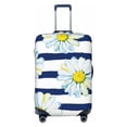 thumbnail image 1 of Easygdp Daisy Striped Nautical Double-Sided Printed Elastic Suitcase Protective Cover,Invisible Zipper, Business Trip Luggage Cases,Washable And Resistant To Falling -Large, 1 of 9