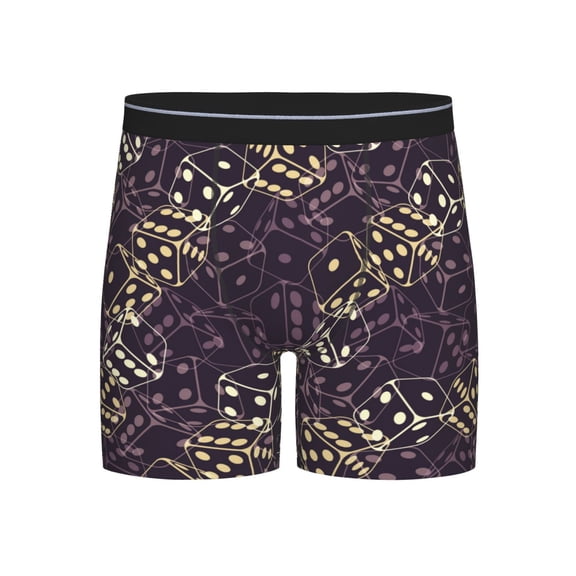 Easygdp Dice Men's Boxer Briefs Men’s Underwear Boxer Briefs for Men
