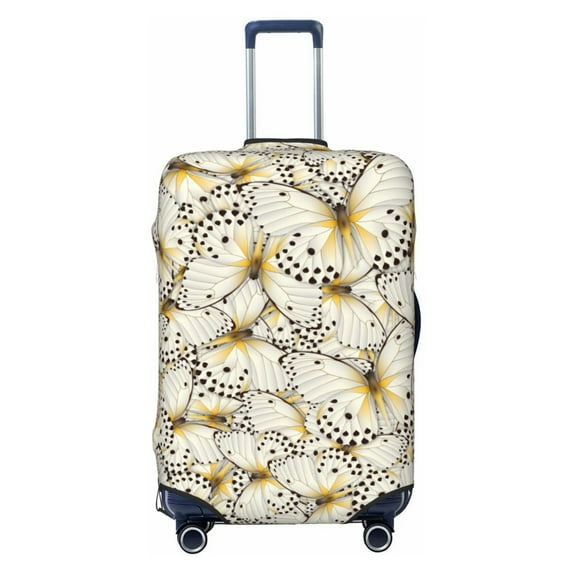 Easygdp Different Butterflys Double-Sided Printed Elastic Suitcase Protective Cover,Invisible Zipper, Business Trip Luggage Cases,Washable And Resistant To Falling -X-Large