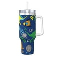Easygdp Dinosaur In Space Insulated Stainless Steel Hot/Cold Coffee Cup