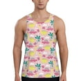 thumbnail image 1 of Easygdp Dinosaur Men's Tank Top, Sleeveless Muscle T Shirts, Breathable, Quick-Dry, Loose for Gym, Running, Fitness - Small, 1 of 9