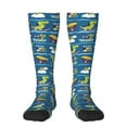 thumbnail image 1 of Easygdp Dinosaur On The Beach Vacation Fashionable Adult Sockings&Sports Sockings&Breathable Sockings, Non-Pilling,Contrasting Color Design, 1 of 9