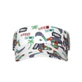 thumbnail image 1 of Easygdp Dinosaur on Excavator2 Stretchy Visor - Unisex Visor Hat for Men and Women, UPF 50 Sun Protection Visor, Ultra-Light, 1 of 8