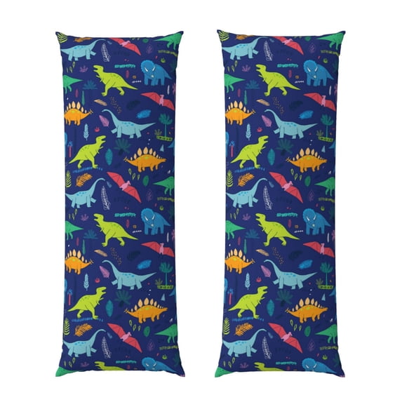 Easygdp Dinosaurs Long Body Pillowcase - Super Soft Microfiber Body Pillow Case - Envelope Closure, Cool, Anti-Fading- 20x54 in